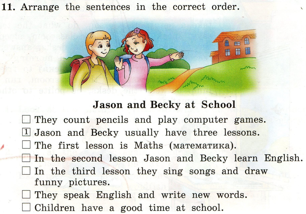 They speak ow. Jason and Becky usually have three Lessons. The second Lesson they count.